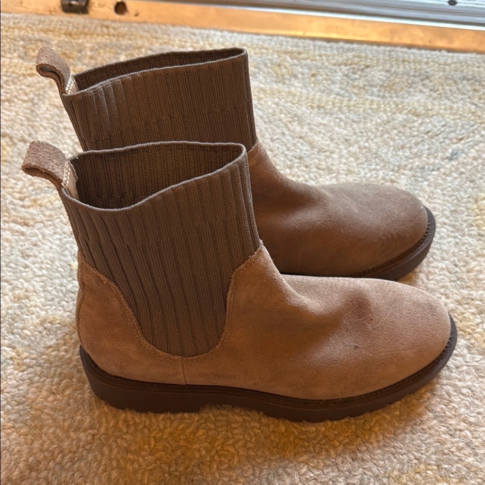 Blondo Tan Suede Ankle Boots
